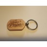 Super papa porte clés gravé en bois