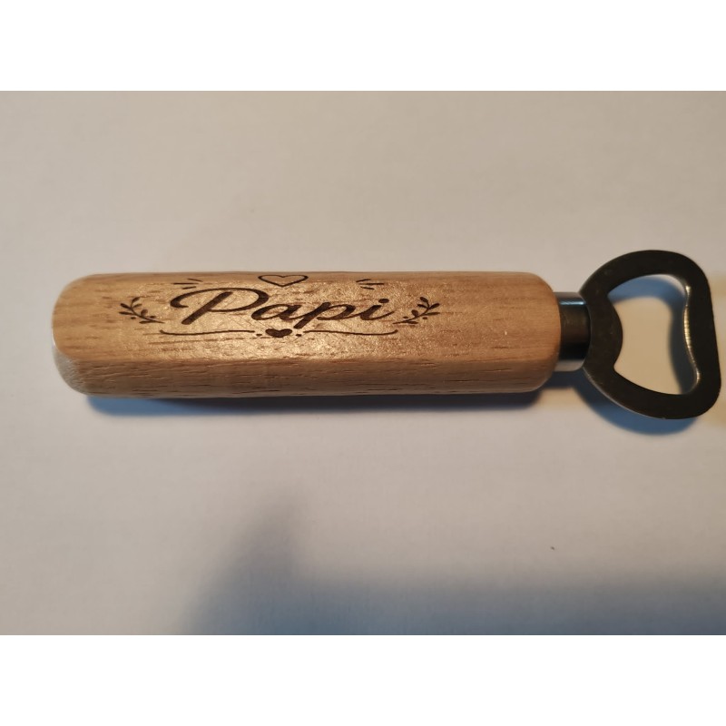 Papi ouvre bouteille en bois