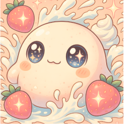 Fantôme kawaii & ses fraises