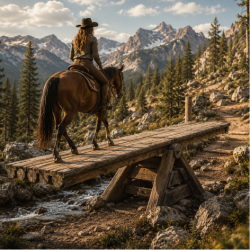 Mountain trail à cheval