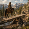Mountain trail à cheval