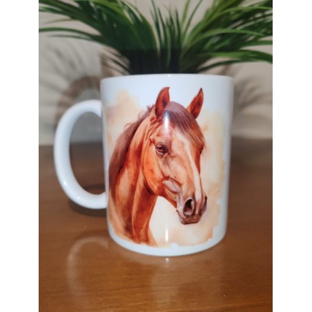 Tasse cheval marron