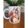 Tasse cheval marron foncé