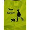 Gilet jaune floqué chien d'amour
