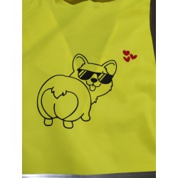 Gilet jaune floqué welsh corgie