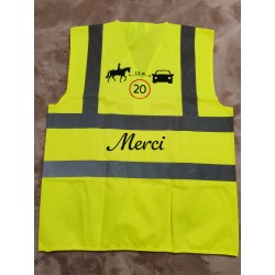 Gilet jaune pour cavalier