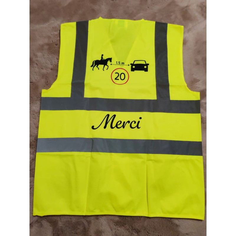 Gilet jaune pour cavalier