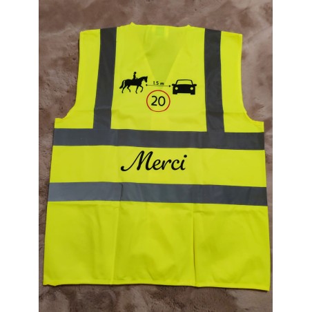 Gilet jaune pour cavalier