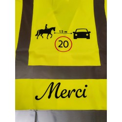 Gilet jaune pour cavalier
