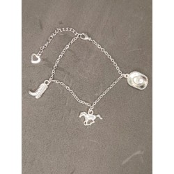 Bracelet breloques cow-boy