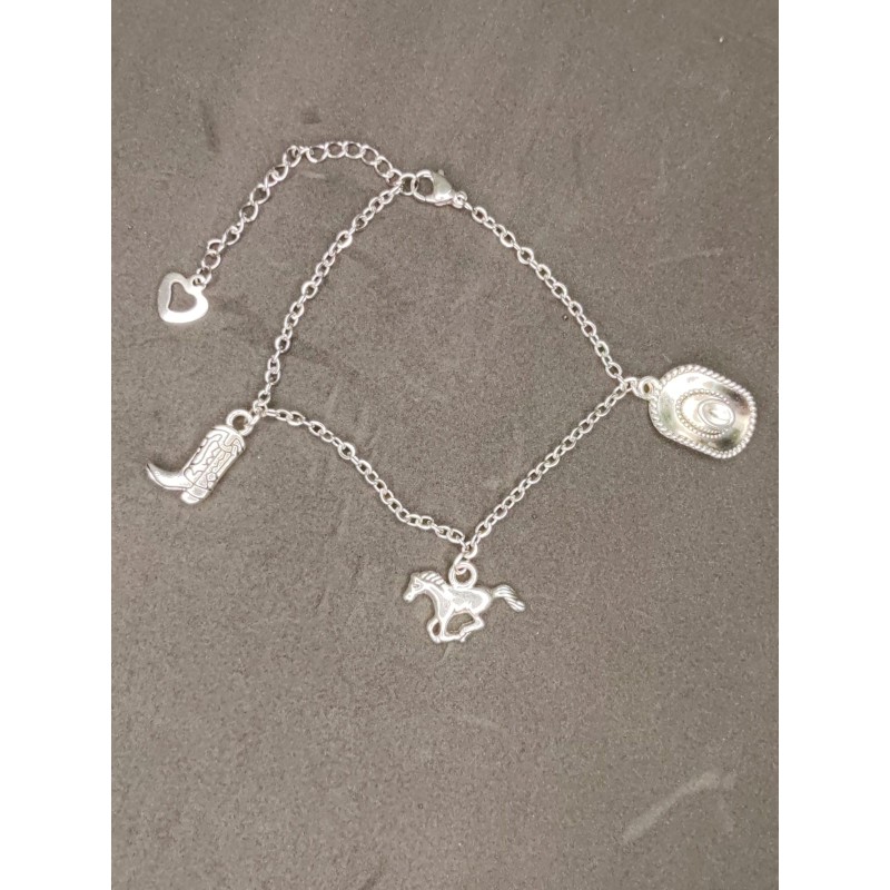 Bracelet breloques cow-boy