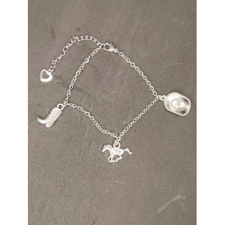 Bracelet breloques cow-boy