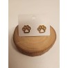 Boucle d'oreille patte de chien acier inoxydable