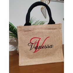 Petit sac en toile personnalisé noir