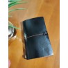 Carnet de voyage en cuir noir