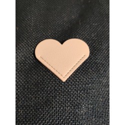 Marque page coeur en cuir