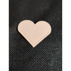 Marque page coeur en cuir