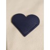Marque page coeur en cuir