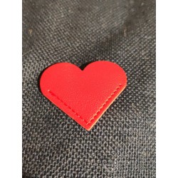 Marque page coeur en cuir
