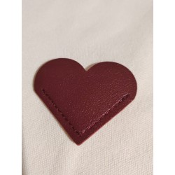 Marque page coeur en cuir