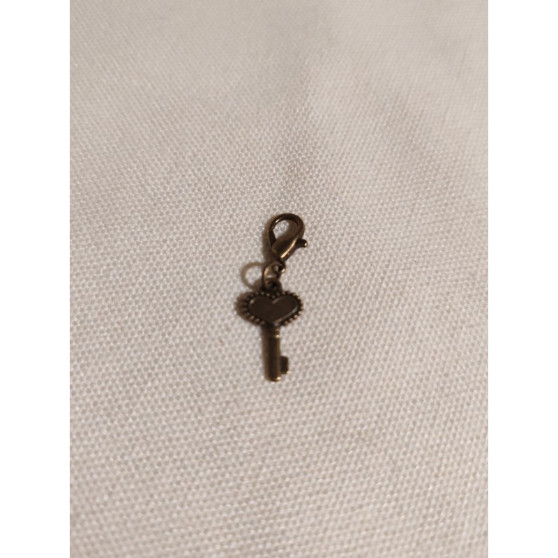 Breloque clés coeur