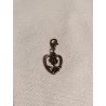 Breloque coeur avec rose