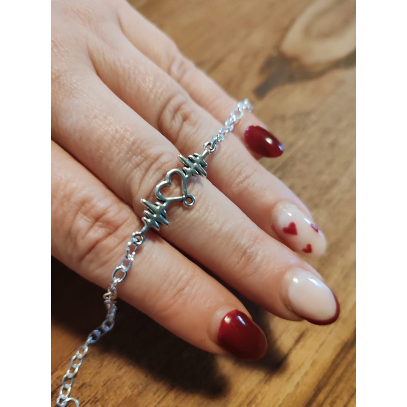 Bracelet Cœur & Battement Cardiaque