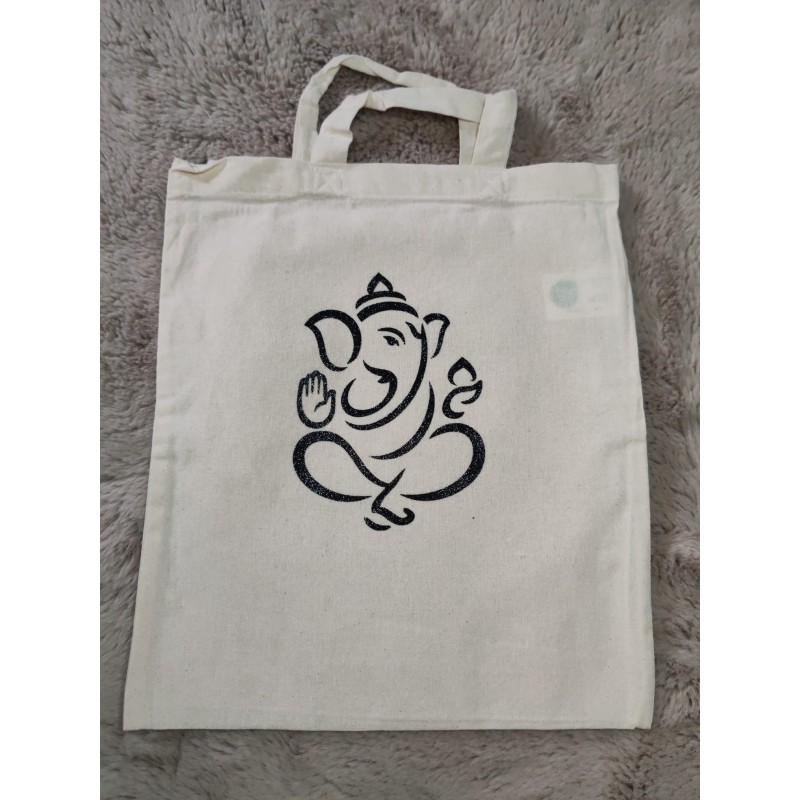 Eléphant pailleté sac coton