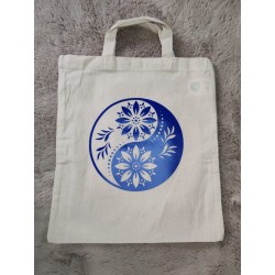 Yin / yang fleuris sac coton