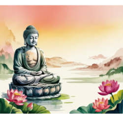 🌅🪷 Tumbler 20oz Paysage Bouddha – Évasion & Sérénité 🪷🌅