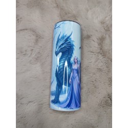 🐉✨ Tumbler 20oz Dragon & Femme – Force & Élégance ✨🐉