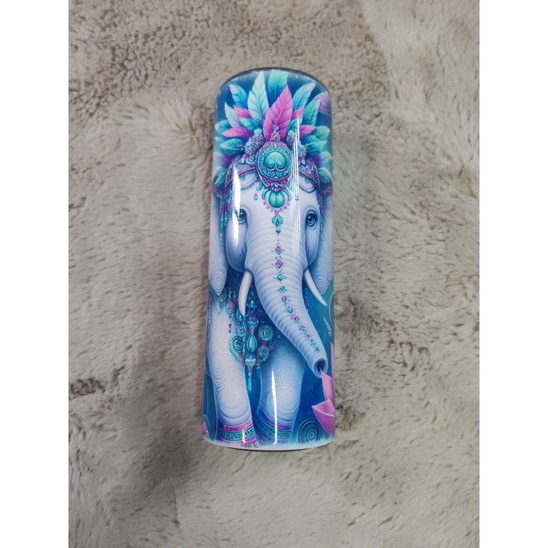 🐘🪷 Tumbler 20oz Éléphants & Lotus – Sagesse & Sérénité 🪷🐘