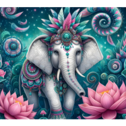 🐘🪷 Tumbler 20oz Éléphants & Lotus – Sagesse & Sérénité 🪷🐘