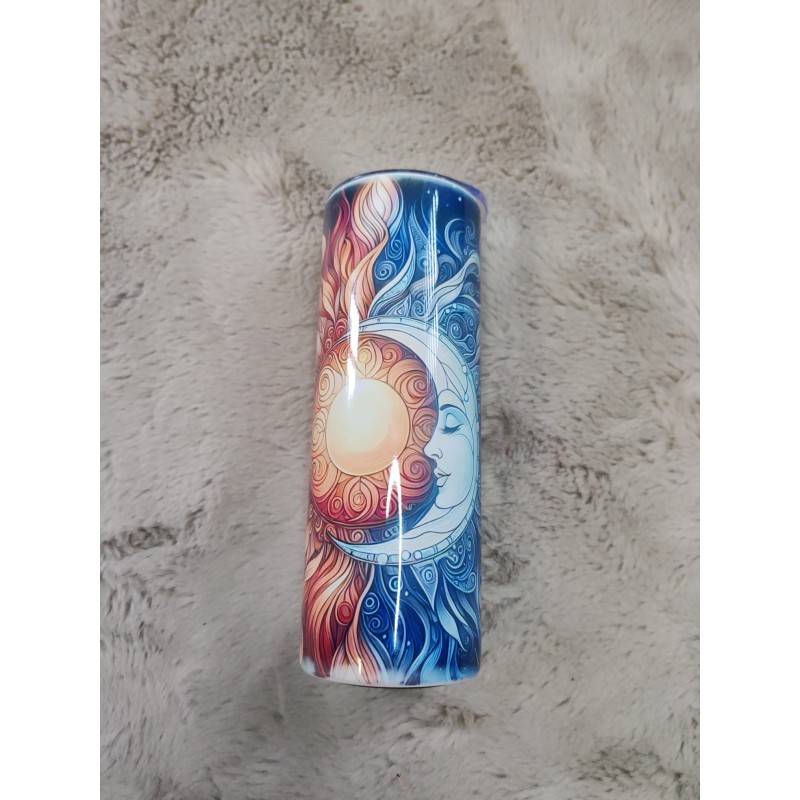 🌞🌙 Tumbler 20oz Soleil & Croissant de Lune – Équilibre & Évasion 🌙🌞