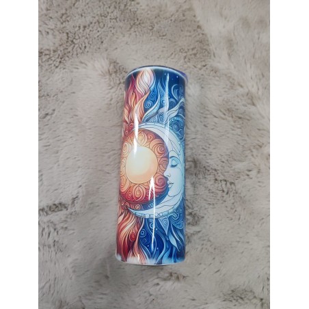 🌞🌙 Tumbler 20oz Soleil & Croissant de Lune – Équilibre & Évasion 🌙🌞