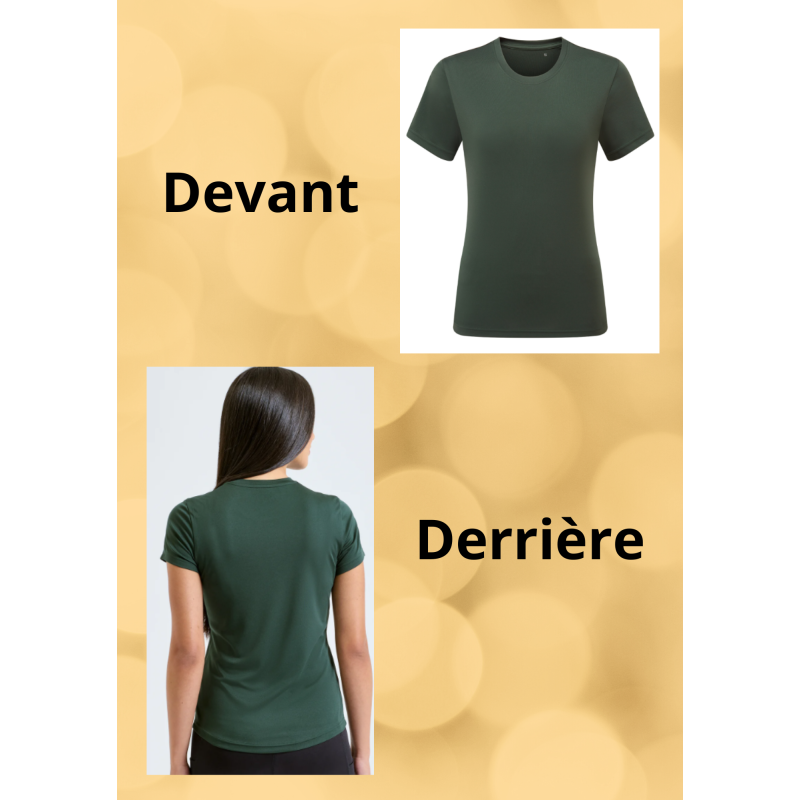 Tee-shirt performance femme TriDri flocage personnalisé sur commande