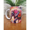 Tasse éléphant fleuri