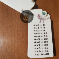 Porte clés Tables de multiplication.