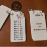 Porte clés Tables de multiplication.