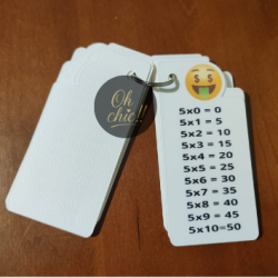 Porte clés Tables de multiplication.