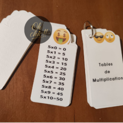 Porte clés Tables de multiplication.
