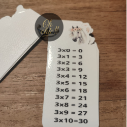 Porte clés Tables de multiplication.