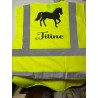 Gilet jaune cheval + nom